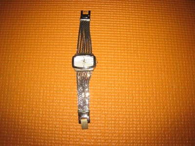 WOMEN'S ANNE KLEIN DIAMOND WATCH SILVER GOLD TONE MOP MULTI-CHAIN BAND