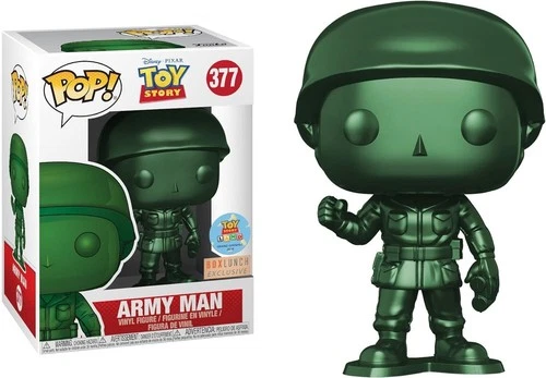 🔥Funko Pop!: Toy Story - ARMY MAN (METALLIC) #377 EXC VAULTED PROTECT🔥