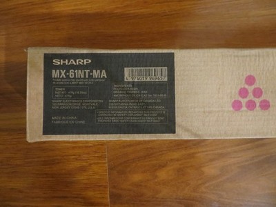 Sharp MX-61NT-MA Magenta Toner Cartridge Genuine OEM New in original package