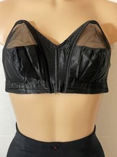 RARE 38B Vtg SATIN  Mesh Pointy Bra Maidenform MAIDENETTE Strapless Vampy Goth