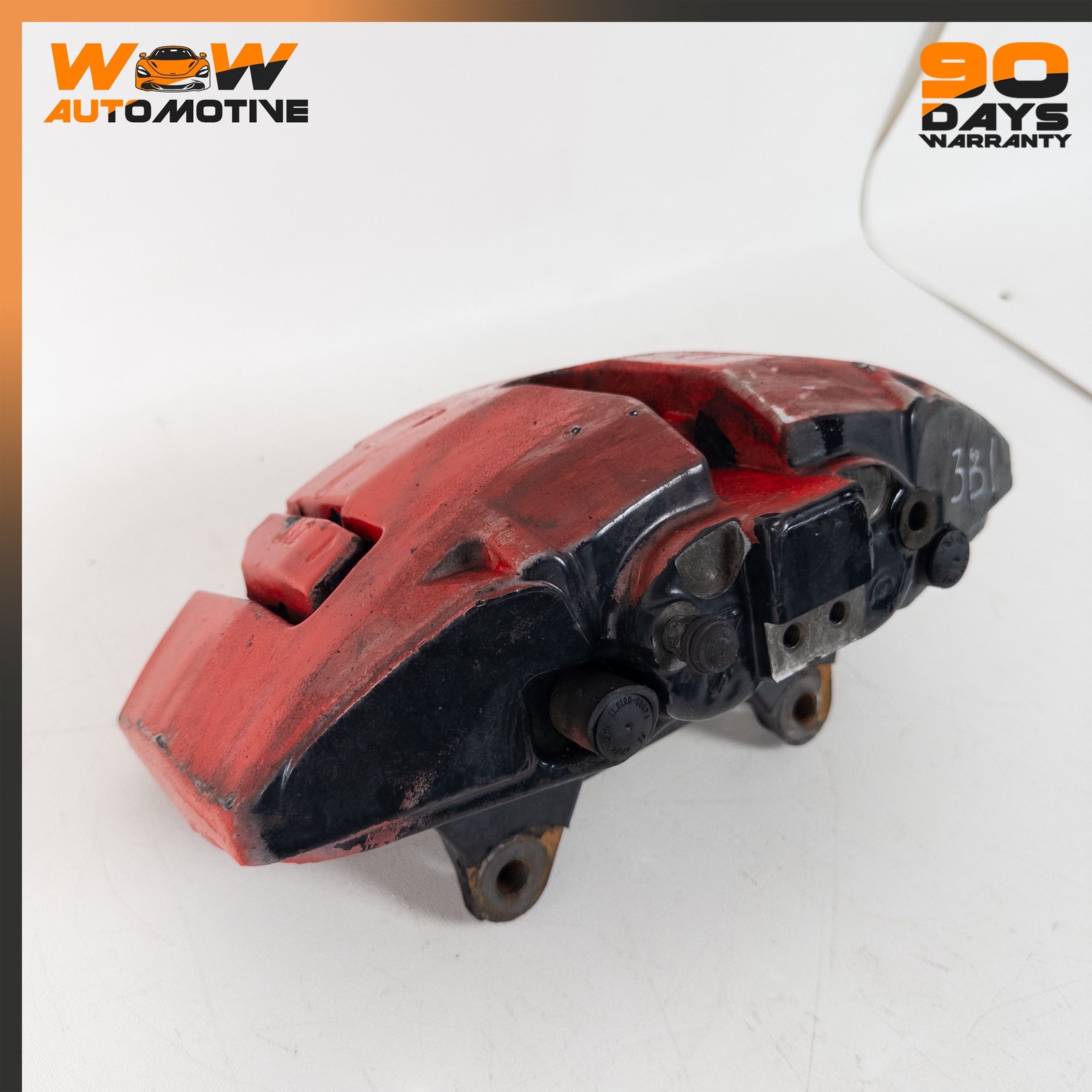 04-11 BENTLEY CONTINENTAL GTC FRONT RIGHT PASSENGER SIDE BRAKE CALIPER RED OEM
