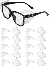 10 Pairs Flexible Side Shields for Safety Glasses, Fits Small to Medium Frames