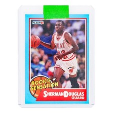 NBA 1990 Fleer Sherman Douglas Rookie Sensation Card. rookie card picture
