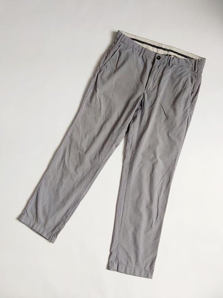 Men Trousers Grey Cotton 32 / M / 46