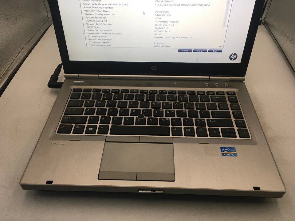 HP PROBOOK 8470P - BOOTS TO BIOS - INTEL I5 3380M - 8GB RAM - 14" -READ DESC- BB - Image 3 of 4