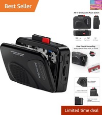 Cassette Player Tape Recorders AM/FM Radio, Portable Tape Player Records Buil...