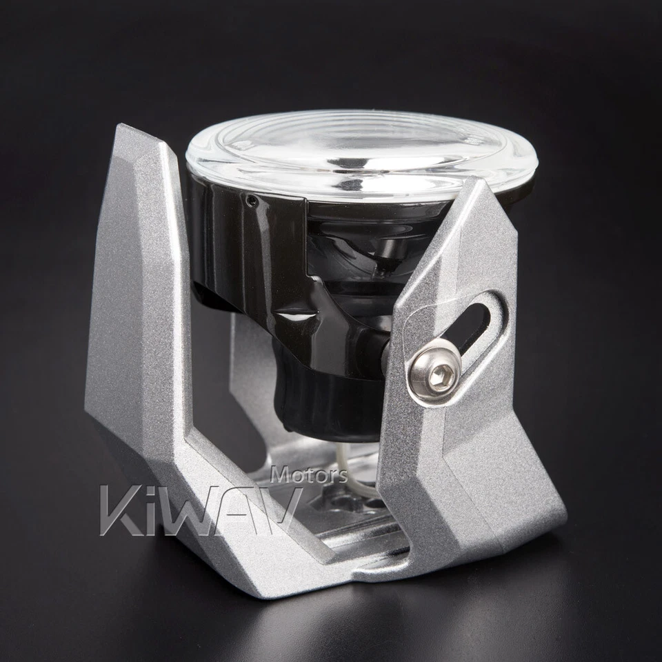 Faro antiniebla redondo halógeno 3" H3 12V 55W ECE escudo plateado xPAR se adapta a Moto Guzzi Foto 2 de 4