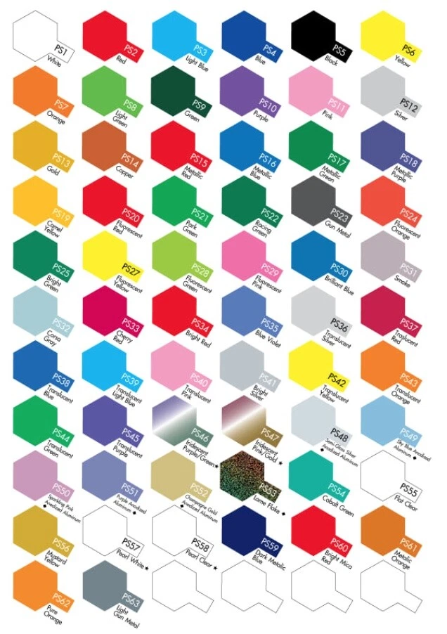 TAMIYA Polycarbonate Spray (PS) Paints - image 2 of 2