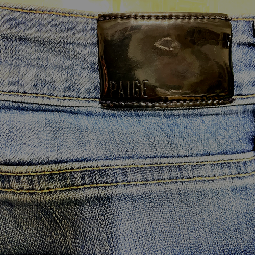 PAIGE Jeans Cindy Womens 30 Blue Denim High-Rise Straight Leg Distressed - Picture 4 of 8