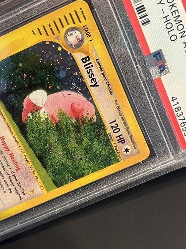 Aquapolis Blissey H6/H32 Holo Pokemon Card PSA 9 Mint Swirl E-reader Possible 10 - Picture 4 of 12