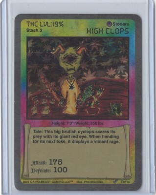 CannaBeast  High Clops  Holographic Card 57/114 TCG CCG Pack Fresh!