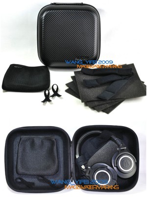 Black Hard Storage Case Travel Bag Box For Audio Technica M Series Headphones