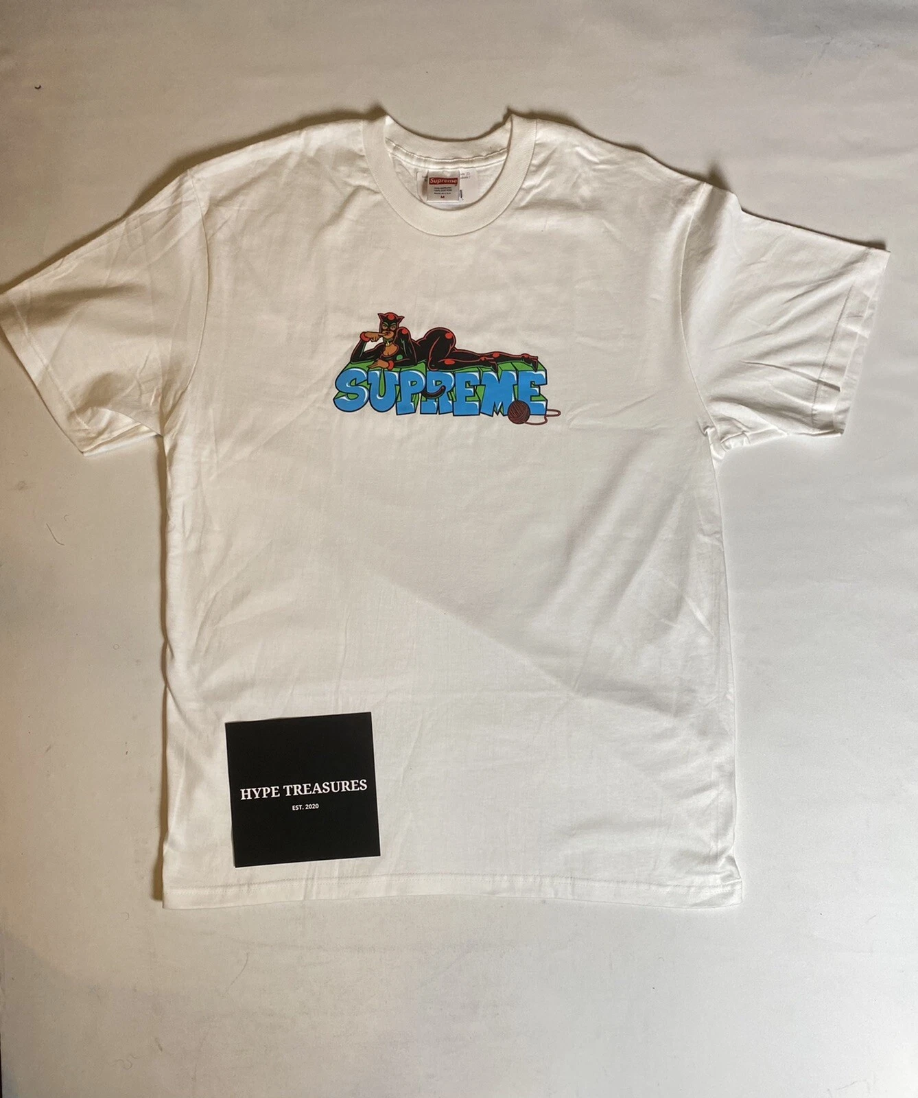 T shirt Supreme Catwoman tailles : PETIT GRAND BLANC/GRIS/CARDINAL   HYPETREASURES