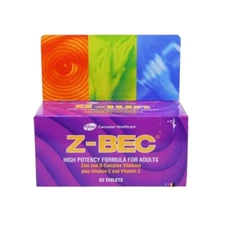 Z-BEC Vitamins & Minerals Multivitamin Health Sleep Aid High Zinc 60 Tablets