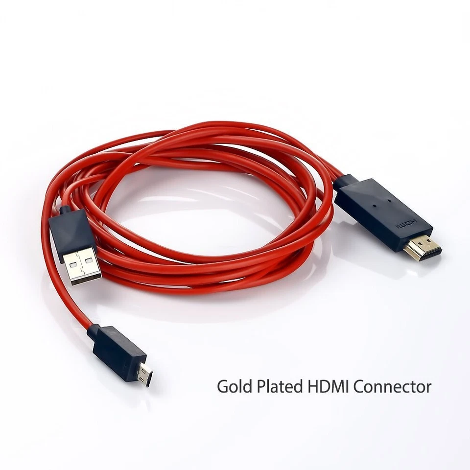 Micro USB to Hdmi 1080p HDTV Adapter Cable for Samsung Galaxy S3/4/5 Note 2/3/4 - Image 4 of 4