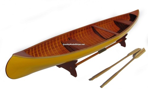 Peterborough Scale Handcrafted Canoe Yellow 36″ - Picture 3 of 8