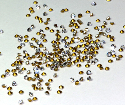Chaton Strasssteine SS8 / PP17 2,3 -2,4 mm CRYSTAL  Stück wählbar  Point back