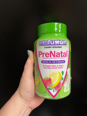 Vitafusion Prenatal 90 Gummy Vitamins Raspberry Lemonade Flavor 09/25