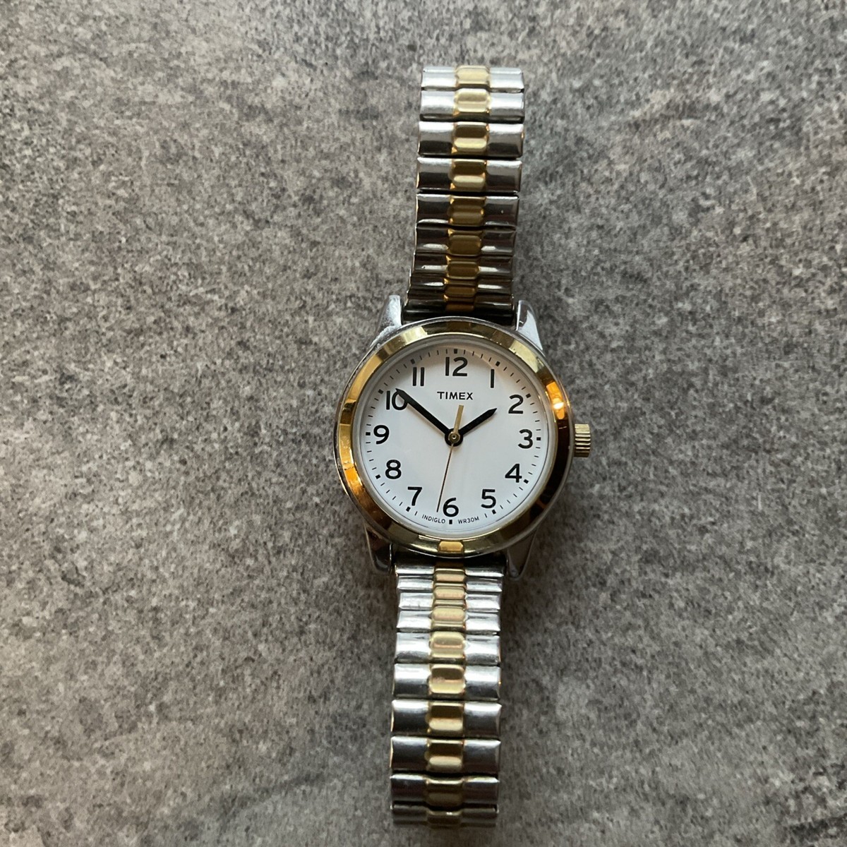 Timex Womens Watch 30mm Two Tone Case And Expansion Band W 