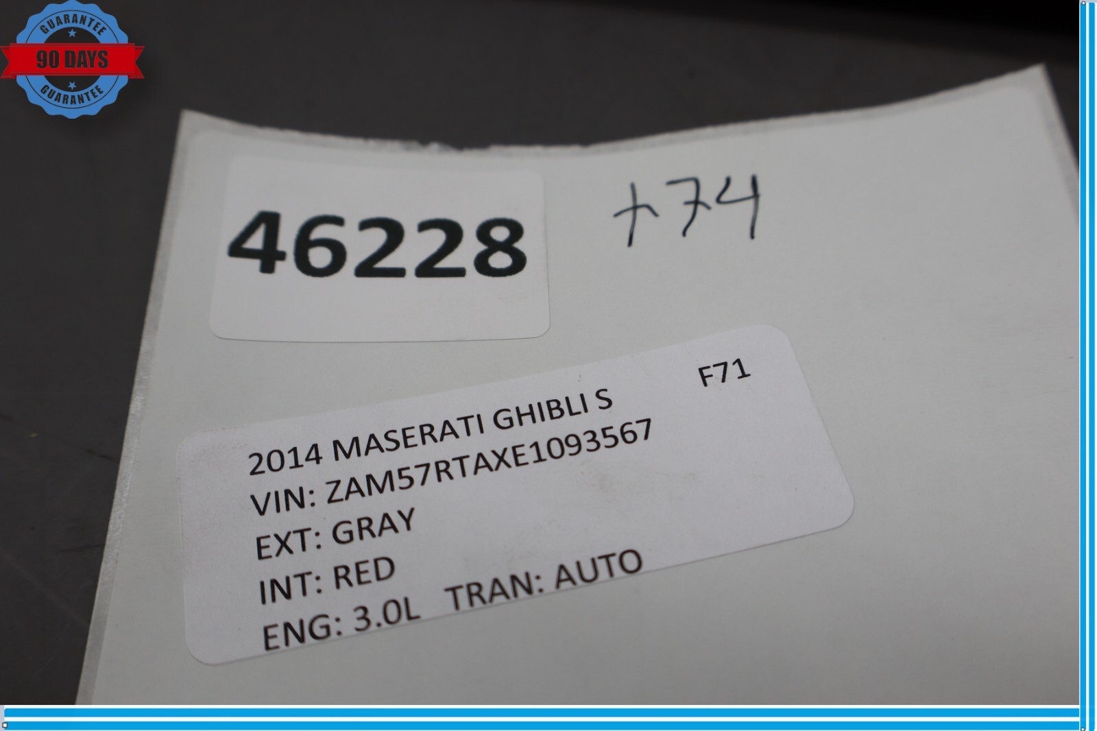 Maserati Ghibli 2014-2022 Front Right Side control trim