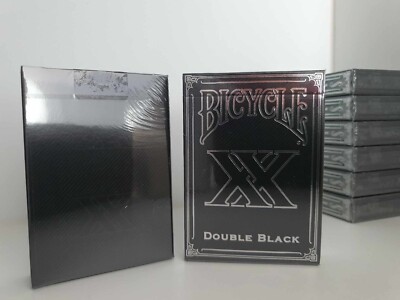 DOUBLE BLACK BICYCLE 1 DECK OF PLAYING CARDS POKER SIZE BY GAMBLERS ...