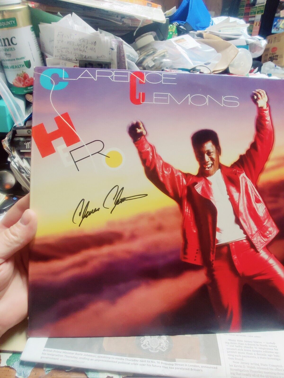 Clarence clemons signed Hero Album