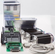 3Axis Nema23 Stepper Motor 435oz-in 4.2A Driver Controller CNC Mill