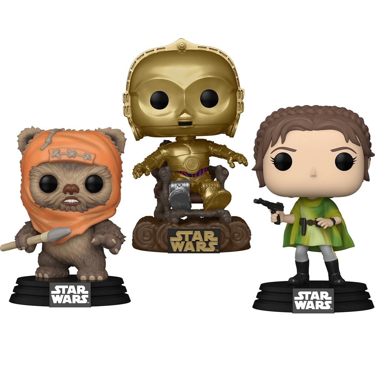 Star Wars Wicket, C3-PO & Princess Leia Return Of The Jedi Funko POP Lot |  eBay UK