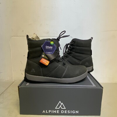 Alpine Design  Kamik Men's Ezra Grey Suede Winter Boots Leather Upper AD21MCW004