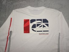 Vtg Quiksilver Applied Boardriding Technologies Surfing T Shirt Long Slv Small