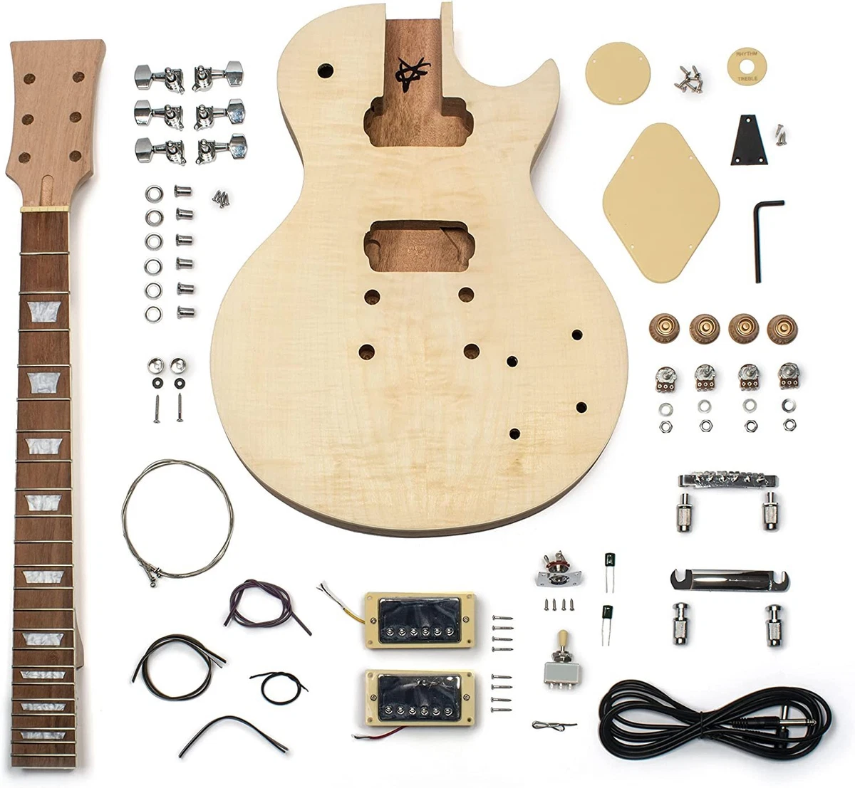 StewMac LP Style Les Paul Electric Guitar Kit Flame Top Kit with