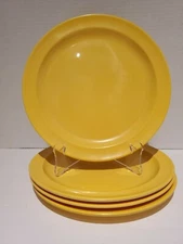 Thunder Group NuStone Melamine 9" Dinner Plate Lot Of 4 Yellow