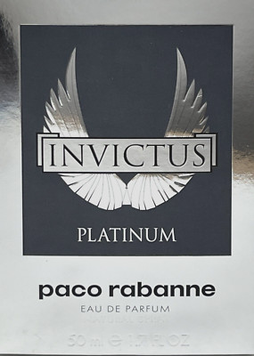 PACO RABANNE INVICTUS PLATINUM EAU DE PARFUM SPRAY FOR MEN 1.7 Oz / 50 ml NEW!!!