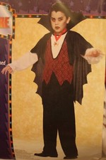 Vampire Shirt w attached Vest  Cape  Medallion Halloween Costume Large 10-12 