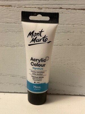 Mont Marte Acrylic Colour Signature Paint 75ML 2.5 oz Titanium White New