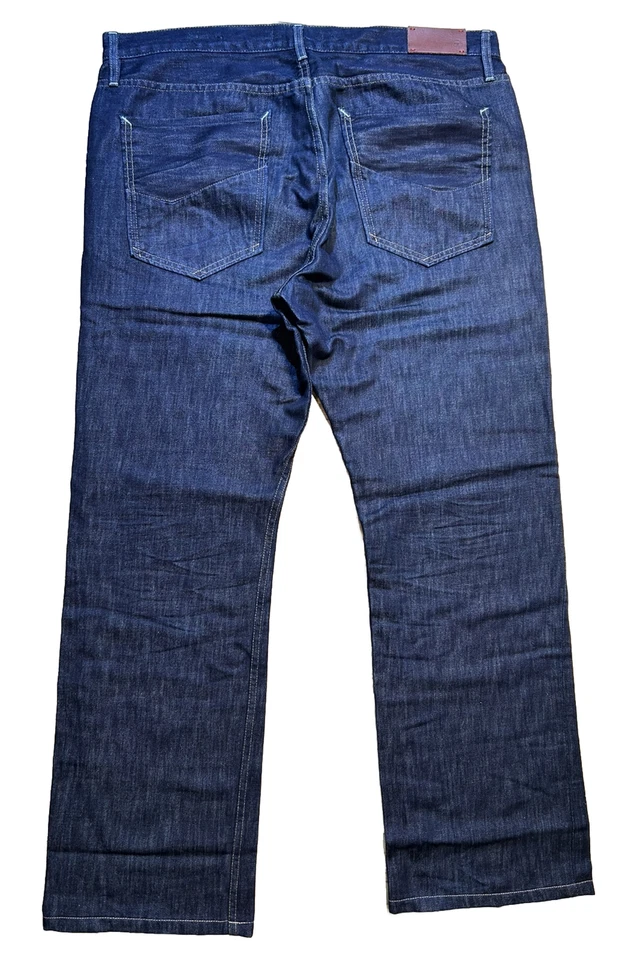 Pantalones de mezclilla Kasil Heritage para hombre 38x32 Truman atléticos lavado oscuro hechos en EE. UU. Foto 3 de 4