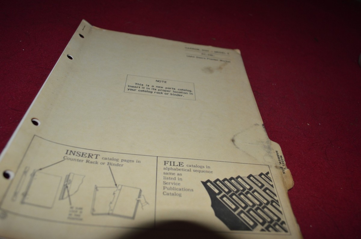 John Deere Model E Disk Harrow Dealer's Parts Book Manual DCPA3 | eBay