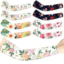  Farmers Gardening Defense Sleeves for Women,Sun Protection Arm Covers Floral 1