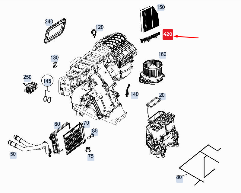 NOUVEAU COUVERCLE DE FILTRE À CHARBON ACTIF MERCEDES-BENZ GLE W167 A1678305302
