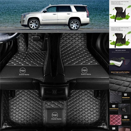 For Cadillac Escalade Car Floor Mats Luxury Custom Cargo Liners Mats Waterproof - Picture 8 of 33