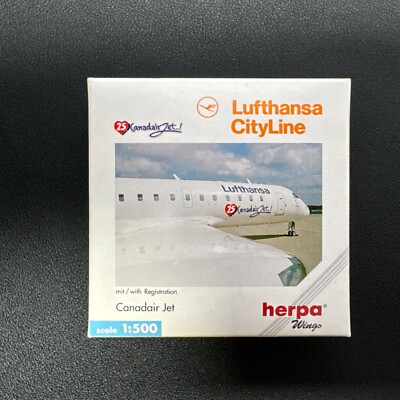 Herpa 511735 1:500 Lufthansa CityLine CRJ100 D-ACJC ''25th Canadair Regional Jet''