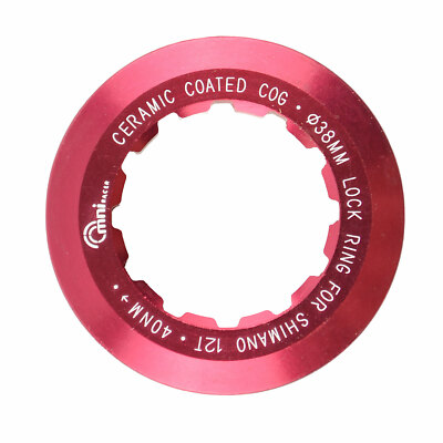 OMNI Racer Worlds Lightest Cassette Lockring Fits Sram, Shimano: 12/13T RED