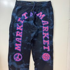 Chinatown Market Peace Sweatpants Men's Size XL Blue Tie Dye Logo Sweats