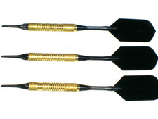 Soft Tip Darts Used, 12 Gram Brass with New Aluminum Shafts and Flights 1887