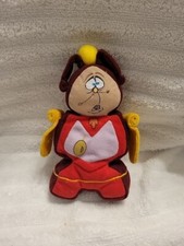 The Disney Store Beauty and the Beast COGSWORTH Mini Bean Bag Plush 7"