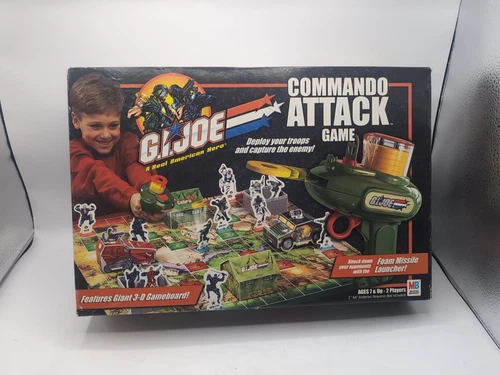 Vintage Milton Bradley 2002 G.I. Joe Commando Attack Game (90% Complete)