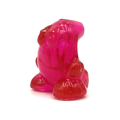 Vintage EGGY Deep Pink Ice Clear Gogos Crazy Bones Classic Original 1996