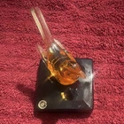 Fenton Glass Bird Figurine Amber Black Glossy Solid Decorative Art Collectible