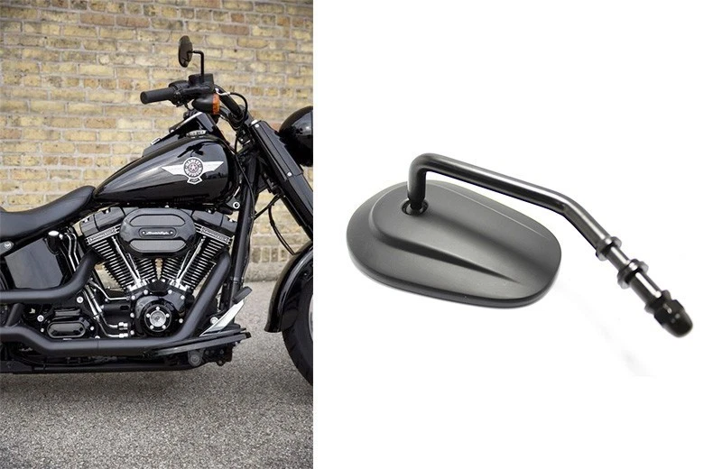 Espejos retrovisores negros para motocicleta Harley Davidson Street Glide Road King Softail EE. UU. Foto 4 de 4