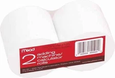 Mead Paper Roll 2/Pk for Adding Machine/Calculator 2-1/4"x126 ft School Office